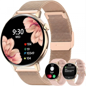 RELOJ INTELIGENTE SMARTWATCH 1 RELOJ + 2 CORREAS P/DAMA