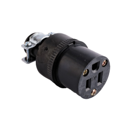 TOMACORRIENTE HEMBRA P/EXTENSION GOMA 15A 125V EAGLE 222 NEGRO 