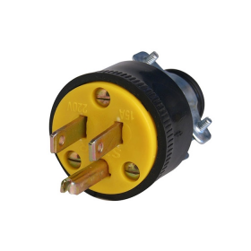 ENCHUFE P/EXTENSION GOMA 2P+T 15A 125V