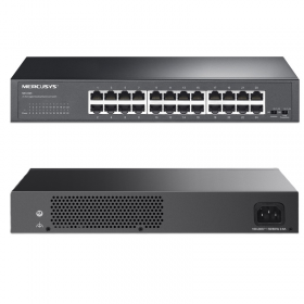 SWITCH 24 PUERTOS GIGABIT 10/100/1000 MBPS RJ45 DESKTOP/RACK MERCUSYS MS124GS