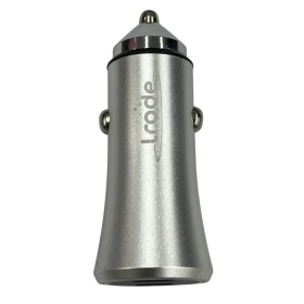 CARGADOR PARA CARRO LRODE 40W(AA36W) DOBLE PUERTO USB 3.0 PLATEADO