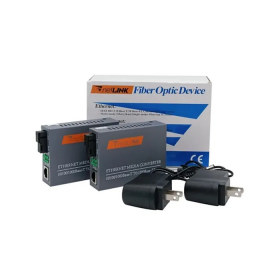 PAR CONVERTIDOR DE MEDIOS GIGABIT FIBRA 25KM TRANSMISOR/RECEPTOR NETLINKS HTB-GS-25 A Y B