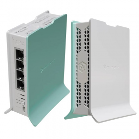 ROUTER WIFI MIKROTIK 4 PUERTOS GIGABIT CPU 800MHZ 256GB RAM HAP-AX LITE