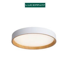LAMPARA DE TECHO DECORATIVA LUCERNA 46W BORDE MADERA 3 TONOS ISABEL S-609G
