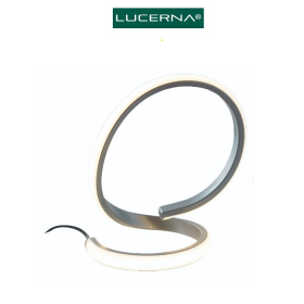 LAMPARA DE MESA DECORATIVA ATOM 8W PLATA 3 TONOS 3K/4K/6K LUCERNA S-ATOM-M-B