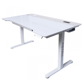 MESA ESCRITORIO DE OFICINA AJUSTABLE PARA PC ASTRA BLANCA C/ENTRADA AC+USB ASTD501G10