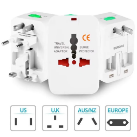 ENCHUFE ADAPTADOR VIAJERO UNIVERSAL TODO EN UNO AU-US-UK-EU