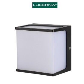 APLIQUE LAMPARA LED DE PARED DECORATIVA LUCERNA ALUM.NEGRO 12W 3K LP0641
