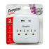 PROTECTOR REGLETA ENERGIZER YB106P OVALADA 3 TOMAS +USB A + USB C