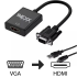CABLE ADAPTADOR VGA MACHO A HDMI HEMBRA CON AUDIO Y CABLE USB IMEXX IME-10474