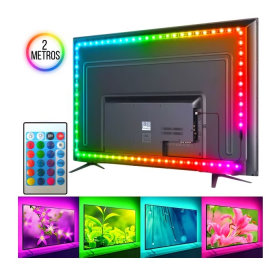 CINTA LED PARA TV RGB 2 METROS 5V. GEL 