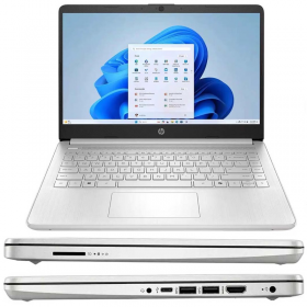 LAPTOP NUEVA HP 14 DQ6101DX INTEL N150 14 PULG FHD 4GB RAM 128GB SSD NATURAL SILVER