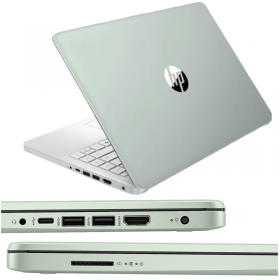 LAPTOP NUEVA HP 14 DQ6103DX INTEL N150 14 PULG FHD 4GB RAM 128GB UFS WILLOW GREEN