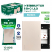 INTERRUPTOR SENCILLO ORO CHAMPAGNE NORDIK TROEN TR-HTG-1K