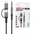 COMBO DE CABLE 2 EN 1 (AUX 3.5 A TIPO C + ADAPTADOR LIGHTNING) GJ-027