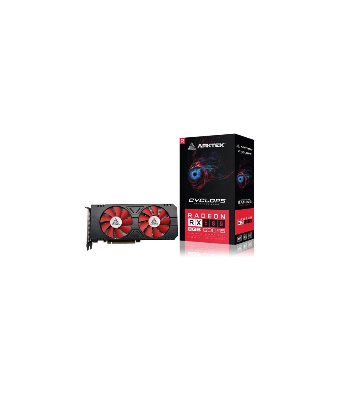 TARJETA DE VIDEO CYCLOPS RADEON RX550 8GB GDDR5 128BIT HDMI/DP/DVI-D ARKTEK PCIE