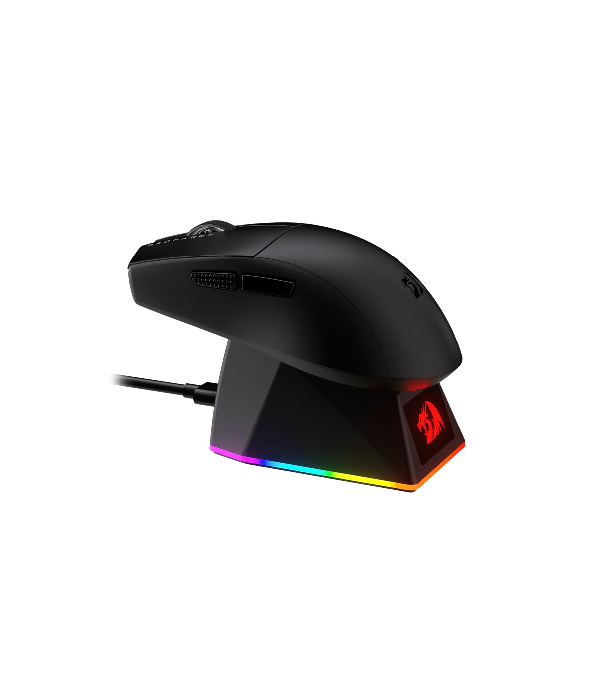 MOUSE GAMER REDRAGON INALAMBRICO RGB KING ULTRA LIVIANO TRI-MODO C/BASE CARGA MAGNETICA M999