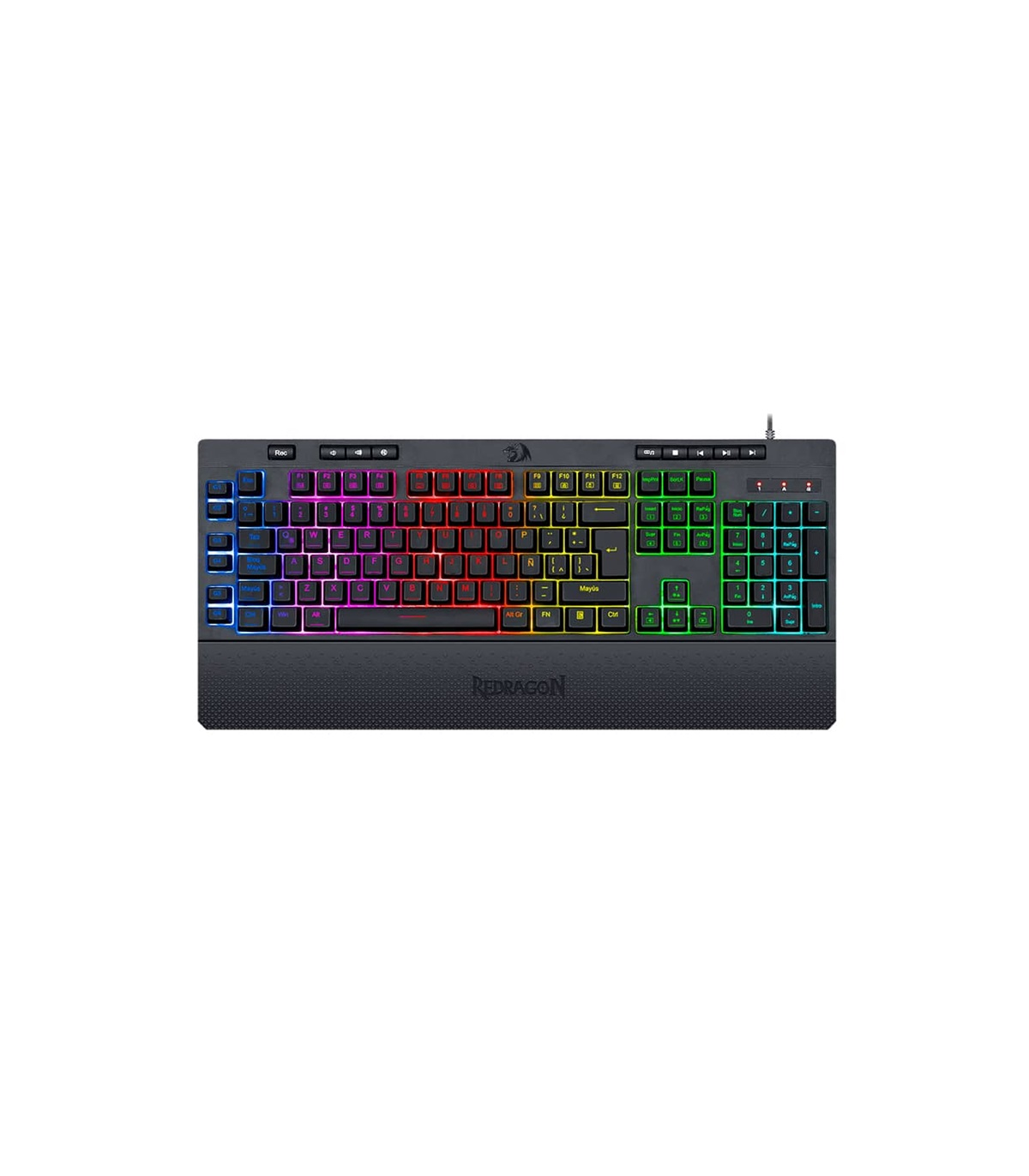 TECLADO REDRAGON GAMER MECANICO RGB ANTI-GHOSTING/TECLAS MACRO SHIVA K512RGB-1-SP
