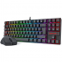 KIT REDRAGON GAMER TECLADO MECANICO RGB KUMARA TKL+MOUSE M724 NEGRO S145