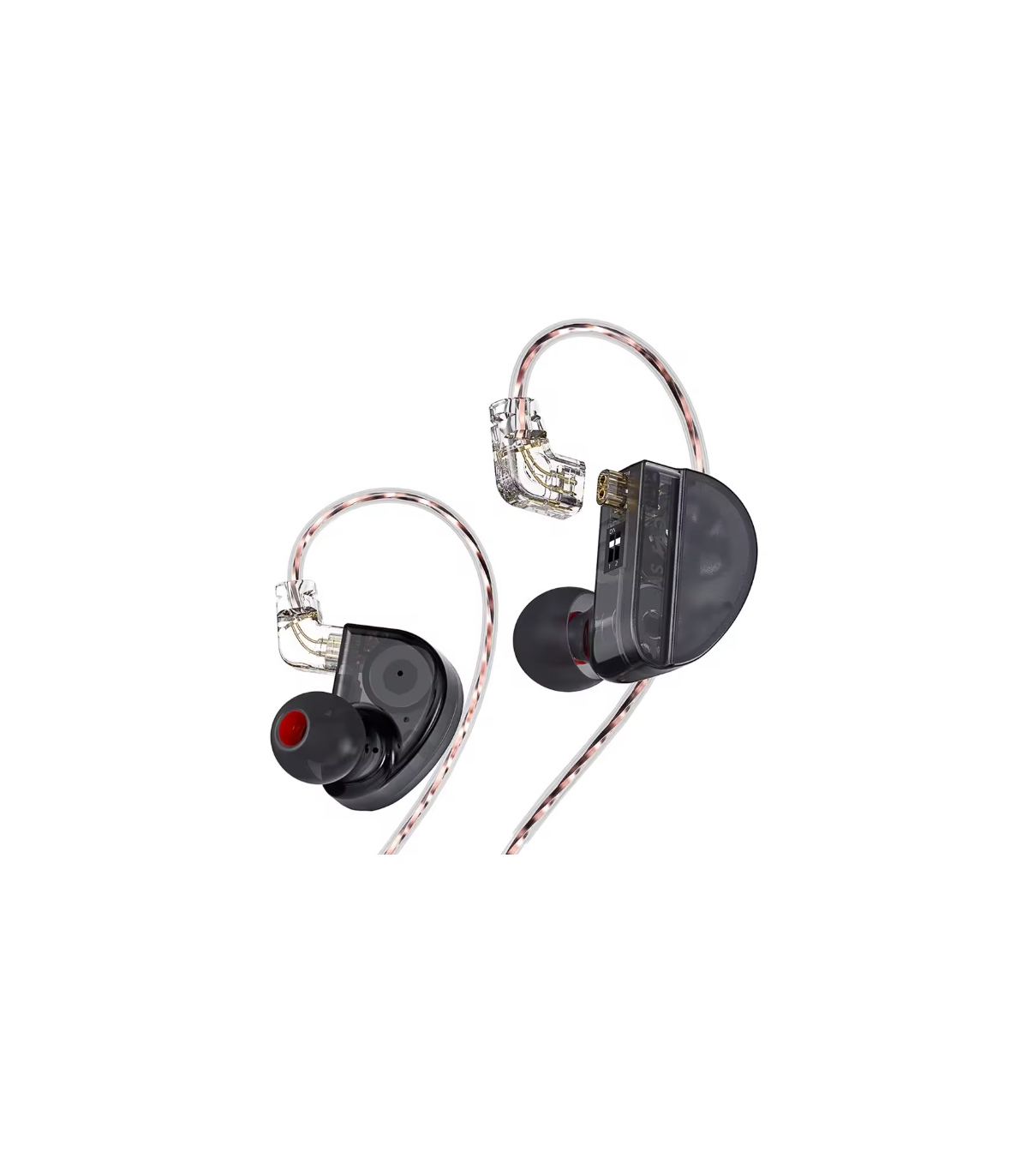 AUDIFONO MONITOR IN EAR KONOKA 3D HIFI HIBRIDO C/MICROFONO NEGRO CVJ 