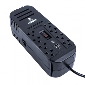 REGULADOR DE VOLTAJE ASTRA ASRV1000VA 1000VA 500W 120V 8 TOMAS+USB+TIPO C 