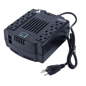 REGULADOR DE VOLTAJE ASTRA ASRV1200VA 1200VA 600W 120VCA 8 TOMAS+2 USB