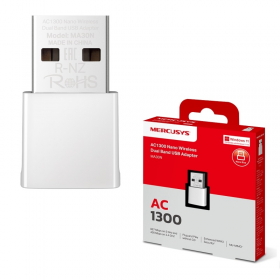 ADAPTADOR USB WIFI MERCUSYS NANO DUAL BAND MA30N AC1300 