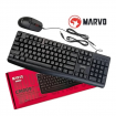 KIT TECLADO Y MOUSE USB MARVO CM009 NEGRO