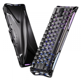 TECLADO GRAVASTAR GAMER MECANICO RGB MERCURY V60 PRO ALEACION BLACK SILVER GS V60 PRO_XTAL_S_BLK