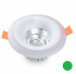 LAMPARA LED DOWN LIGTH REDONDA BICOLOR BLANCO VERDE 12+3W 3.5 PULGADAS