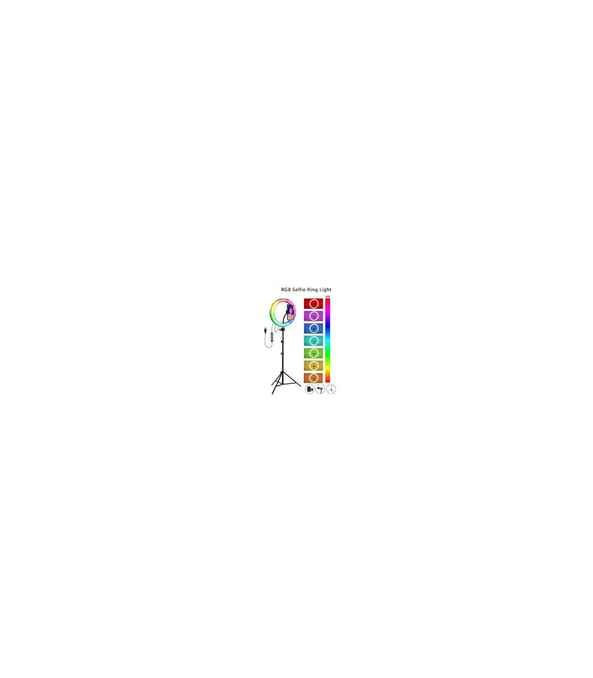 ARO DE LUZ LED RGB 10 PULGADAS - 26CM