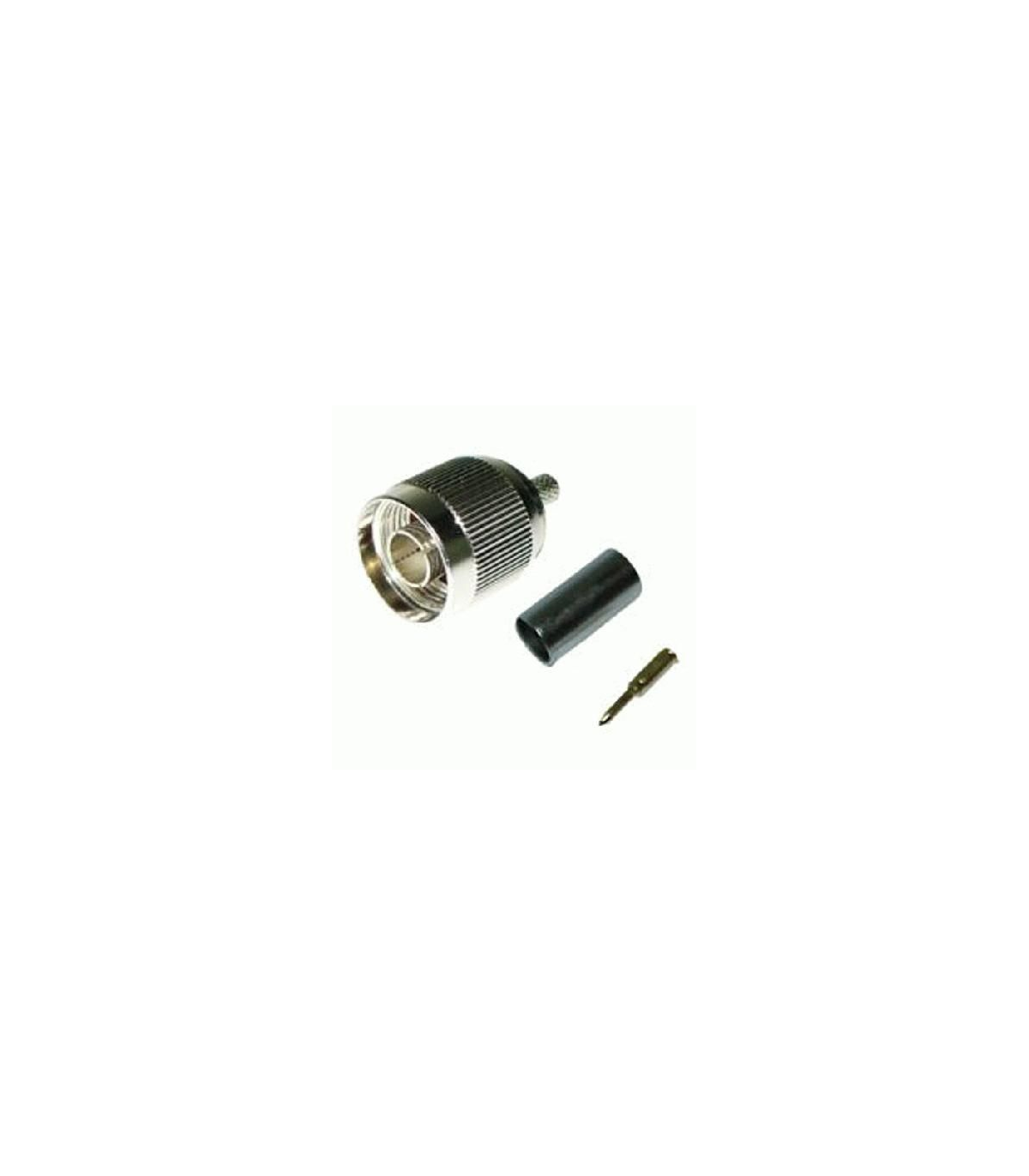 CONECTOR PLUG N PARA COAXIAL PIN DORADO