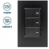 INTERRUPTOR TRIPLE NEGRO TROEN ETB-3K