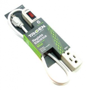 REGLETA ELECTRICA TROEN S1404 50CM 6 TOMAS