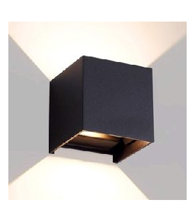 APLIQUE LAMPARA LED DE PARED DECORATIVA NEGRA 6W LUZ NEUTRA 4000K LED204-N