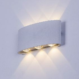 APLIQUE LAMPARA LED DE PARED DECORATIVA BLANCA 6W LUZ CALIDA ALV-014 VERT