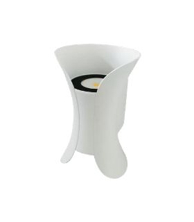 APLIQUE LAMPARA LED DE PARED DECORATIVA BLANCA 10W LUZ CALIDA LED207