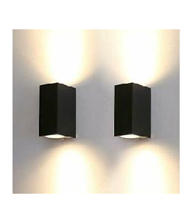 APLIQUE LAMPARA LED DE PARED DECORATIVA NEGRA 6W LUZ CALIDA LED209-N