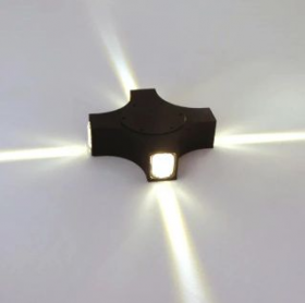 APLIQUE LAMPARA LED DE PARED DECORATIVA NEGRA LUZ CALIDA DE EXTERIOR SP-B66