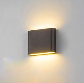 APLIQUE LAMPARA LED DE PARED DECORATIVA NEGRA LUZ CALIDA DE EXTERIOR SP-B85