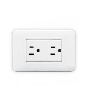 TOMACORRIENTE DOBLE BLANCO