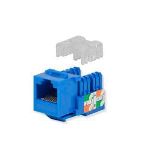 JACK COUPLER RJ-45 AZUL CON RETEN CAT 6