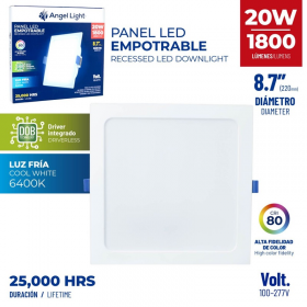 LAMPARA LED H2 CUADRADA 20W LUZ BLANCA