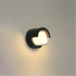 APLIQUE LAMPARA LED DE PARED DECORATIVA REDONDA NEGRA 10W LUZ CALIDA