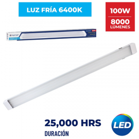 LAMPARA LED ANTIPOLVO LINEAL CORRUGADA SOBREPONER 120CM 100W