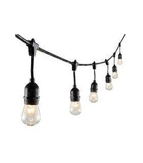 EXTENSION HILERA LUCES 10.6 MTR 12 SOCATES Y BOMBILLOS LED ANGEL
