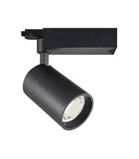 LAMPARA DE RIEL NEGRA TRACK LIGHT 20W CALIDA 3500K IRC90 LED254