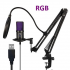 MICROFONO RGB ESTUDIO DE GRABACION GAMER YOUTUBER TIKTOK
