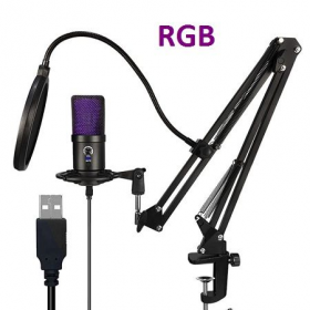 MICROFONO RGB ESTUDIO DE GRABACION GAMER YOUTUBER TIKTOK