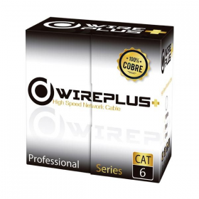 BOBINA DE CABLE UTP WIREPLUS CAT6 100M 100% COBRE 